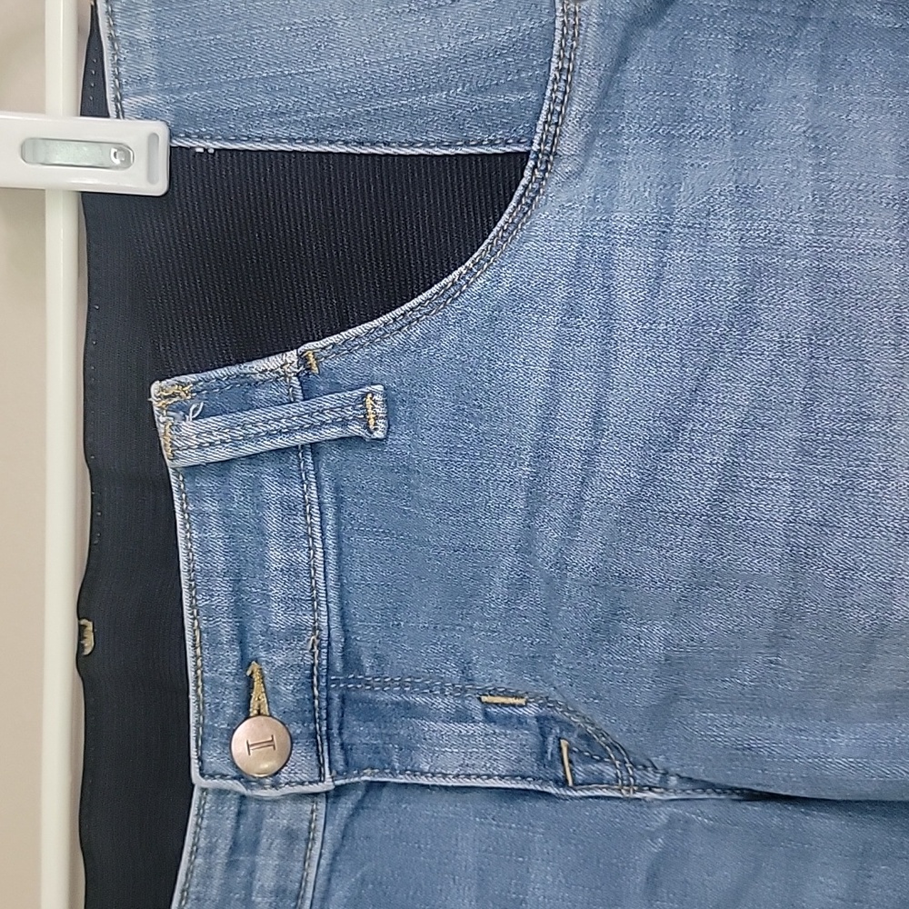 Isabel Maternity Midi Short Short Midi Jean Shorts Size 8 - Picture 3 of 6